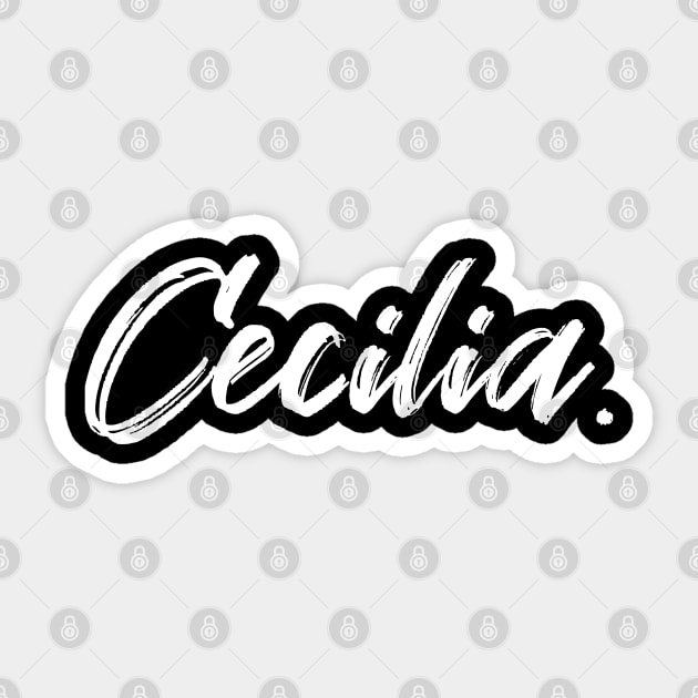 Name Cecilia Sticker by CanCreate